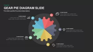 Gear Pie chart PowerPoint Template and Keynote Slide