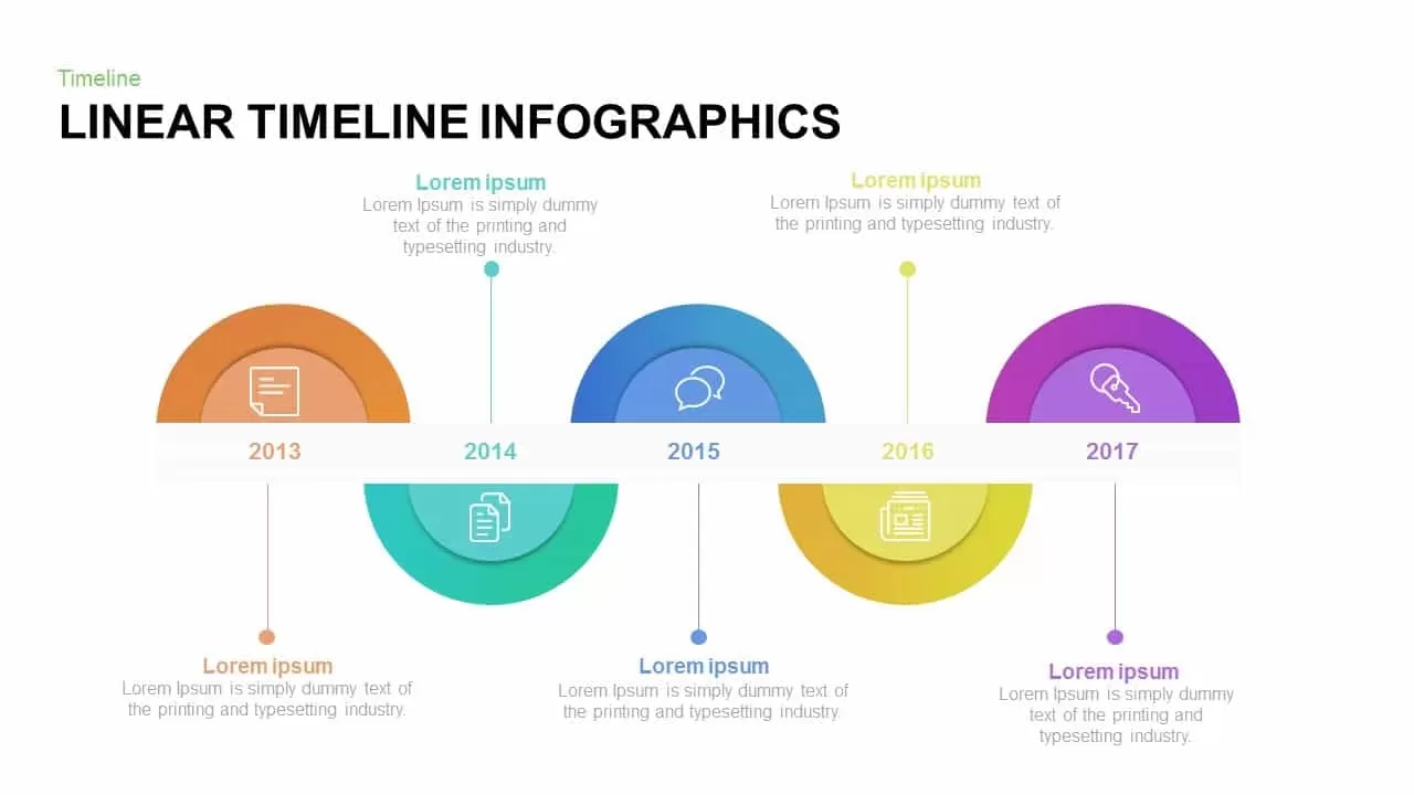 Linear Timeline Infographic Template for PowerPoint and Keynote