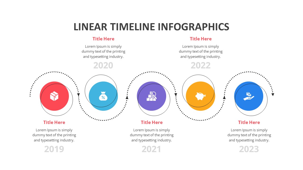 Linear Timeline slide