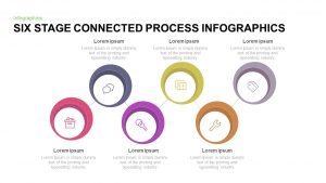 6 Stage Connected Process Infographic Template for PowerPoint and Keynote