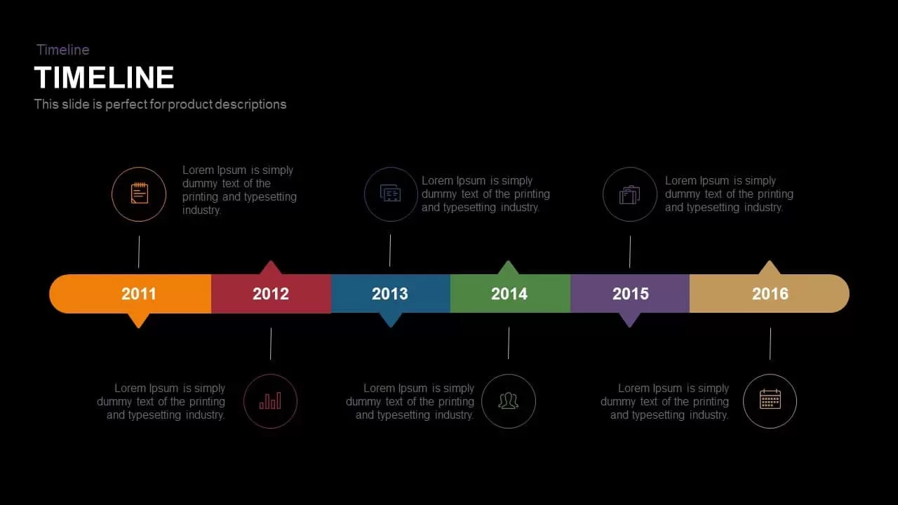 Timeline Powerpoint and Keynote template