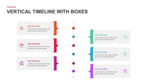 Vertical Timeline PowerPoint Template and Keynote Slide with Boxes ppt