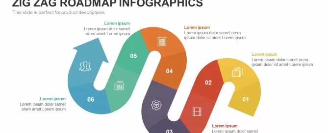 Zig Zag Roadmap PowerPoint Template and Keynote Slide