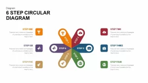 6 Step Circular Diagram Template for PowerPoint and Keynote