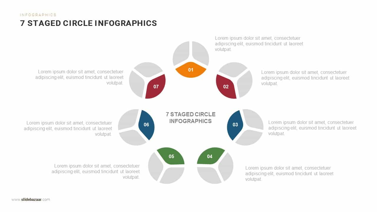 7 Steps Circle Infographic Powerpoint Template And Keynote 4141