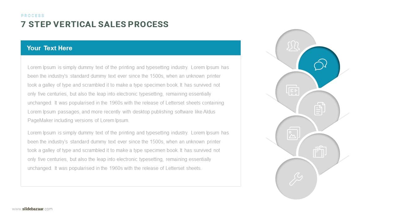 7 Step Vertical Sales Process Powerpoint Template And Keynote 2108