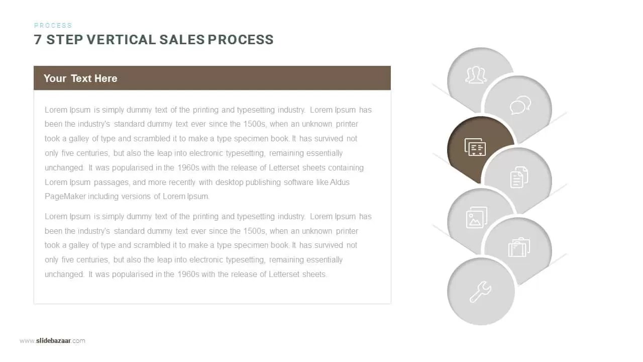 7 Step Vertical Sales Process Powerpoint and Keynote template