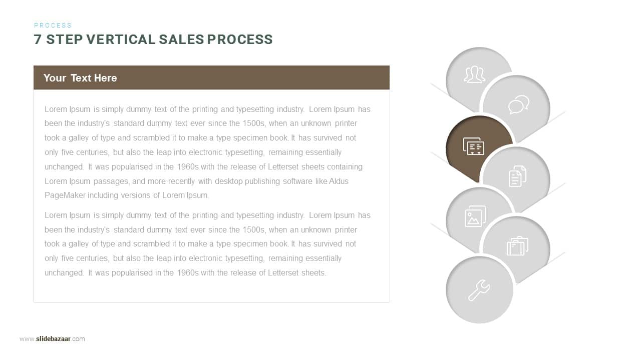 7 Step Vertical Sales Process Powerpoint Template And Keynote 2643
