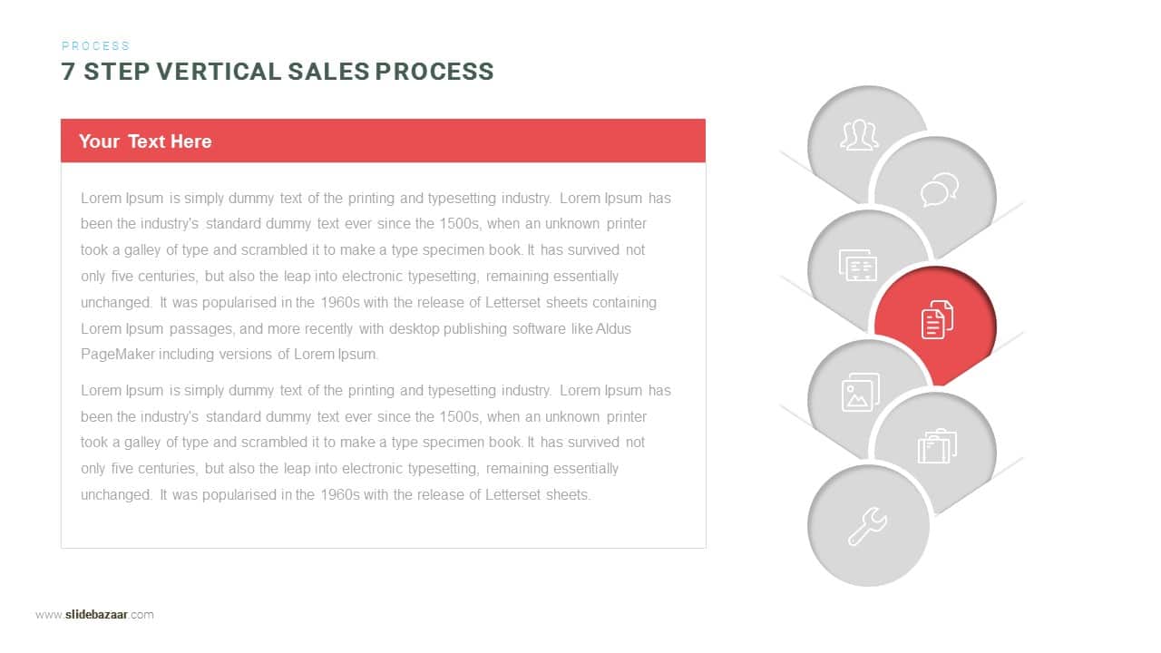 7 Step Vertical Sales Process Powerpoint Template And Keynote 5887