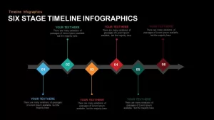 Six Stage Timeline Infographics Powerpoint and Keynote template