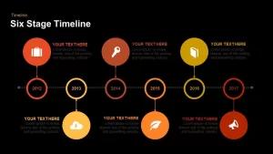 Six Stage Timeline Powerpoint and Keynote template