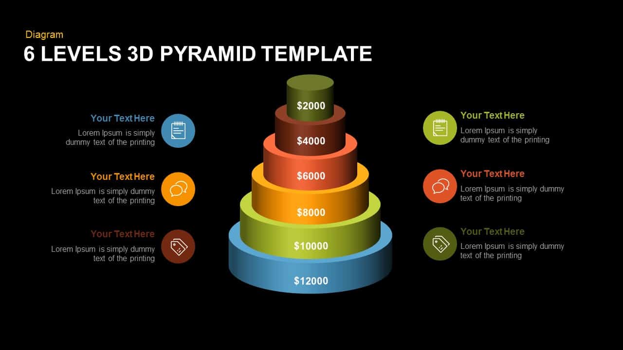 6 Levels 3d Pyramid PowerPoint Template and Keynote Slide SlideBazaar