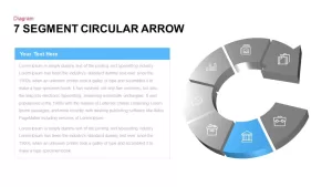 7 Segment Circular Arrow Powerpoint template