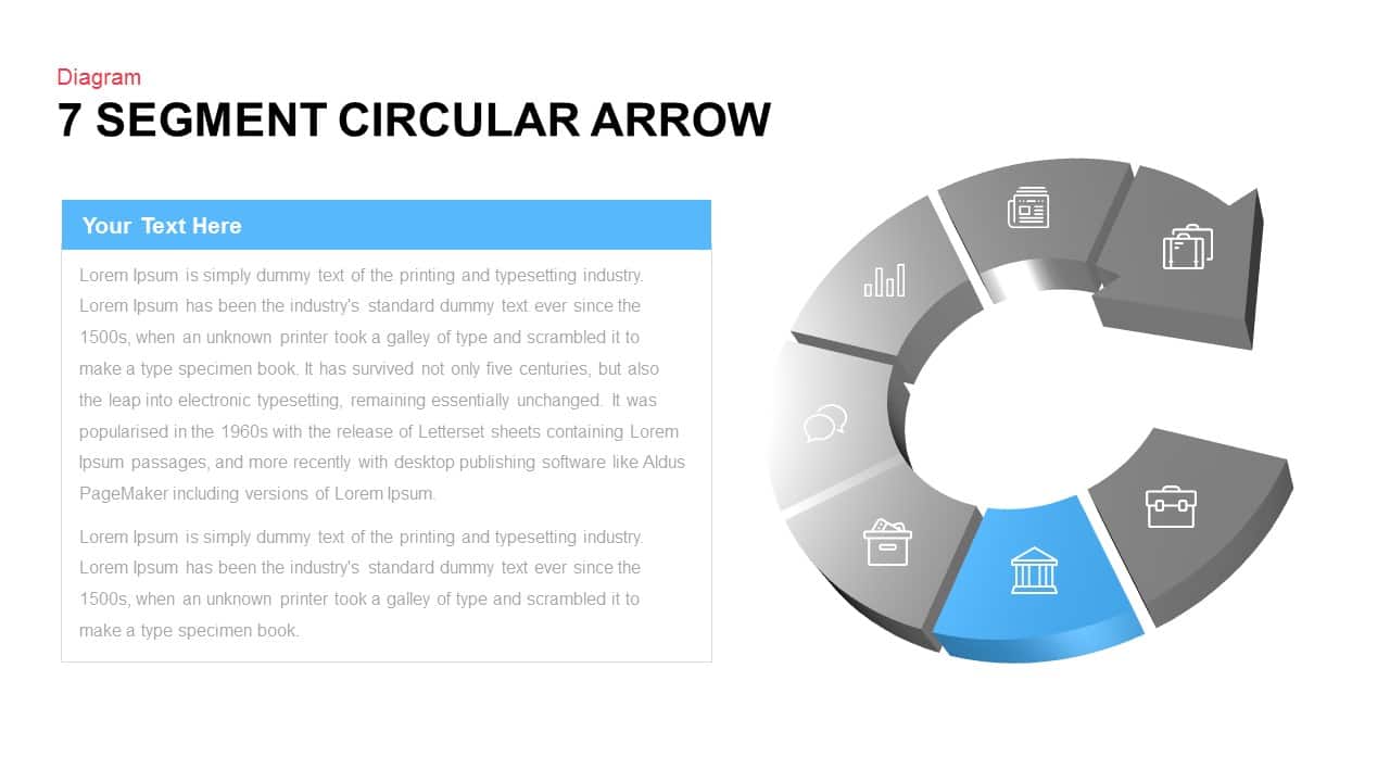 7 Segments Circular Arrow Template for PowerPoint and Keynote