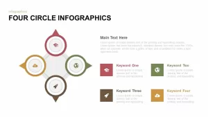 Four Circle Infographics Powerpoint and Keynote template