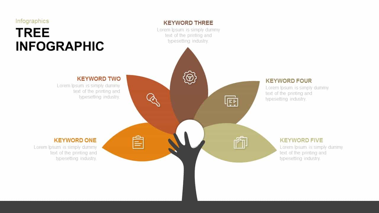 tree infographic PowerPoint template and keynote