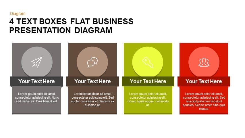 4 Text Box Powerpoint Template For Business Presentation