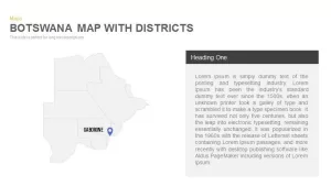 Botswana Map With districts Powerpoint and Keynote template