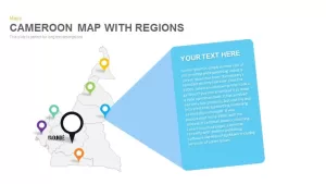 Cameroon Map With regions Powerpoint and Keynote template