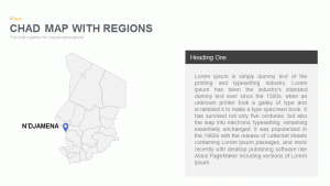 Chad Map With regions Powerpoint and Keynote template