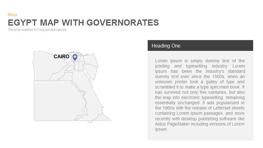 Egypt Map With governorates Powerpoint and Keynote template