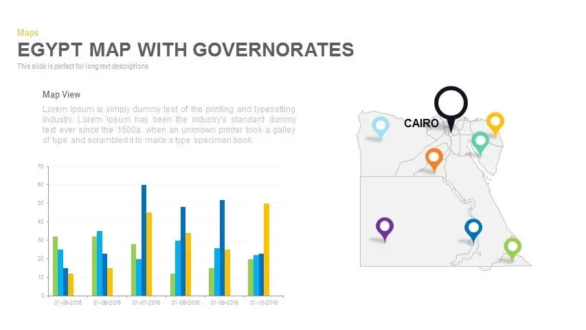 Egypt Map With governorates Powerpoint and Keynote template