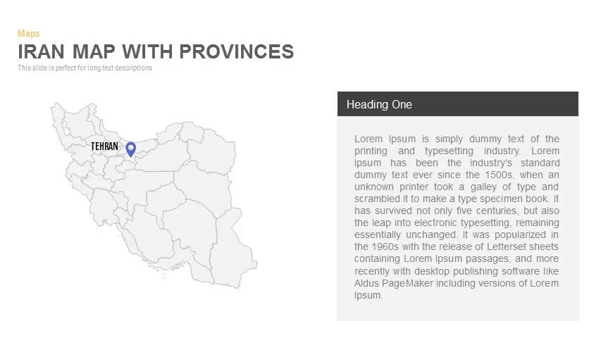 Iran Map With Provinces Powerpoint and Keynote template