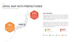 Japan Map With Prefectures Powerpoint and Keynote template