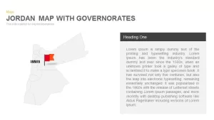 Jordan Map With Governorates Powerpoint and Keynote template