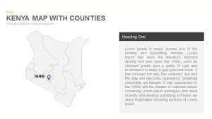 Kenya Map With counties Powerpoint and Keynote template