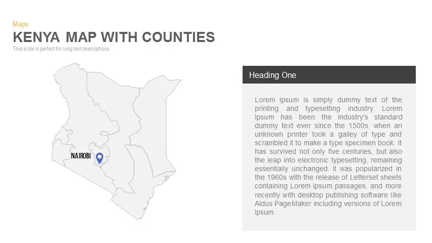 Kenya Map With counties Powerpoint and Keynote template