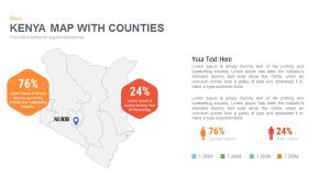 Kenya Map With counties Powerpoint and Keynote template