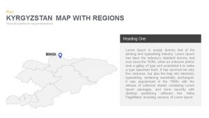 Kyrgyzstan Map With regions Powerpoint and Keynote template