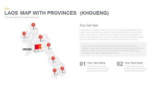 Laos Map With provinces (khoueng) Powerpoint and Keynote template