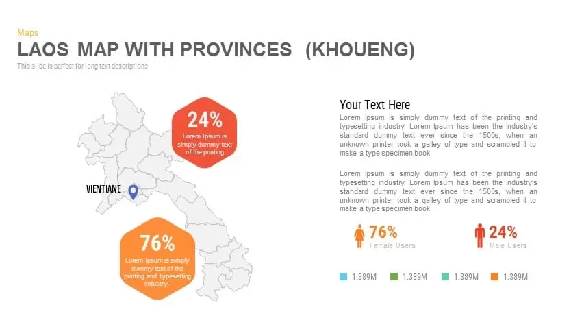 Laos Map With provinces Powerpoint and Keynote template