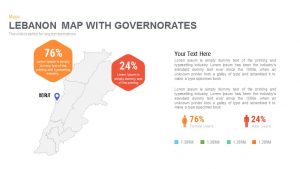 Lebanon Map With governorates Powerpoint and Keynote template