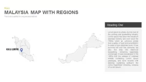 Malaysia Map With Regions Powerpoint and Keynote template