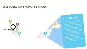 Malaysia Map With Regions Powerpoint and Keynote template