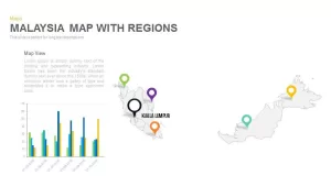 Malaysia Map With Regions Powerpoint and Keynote template