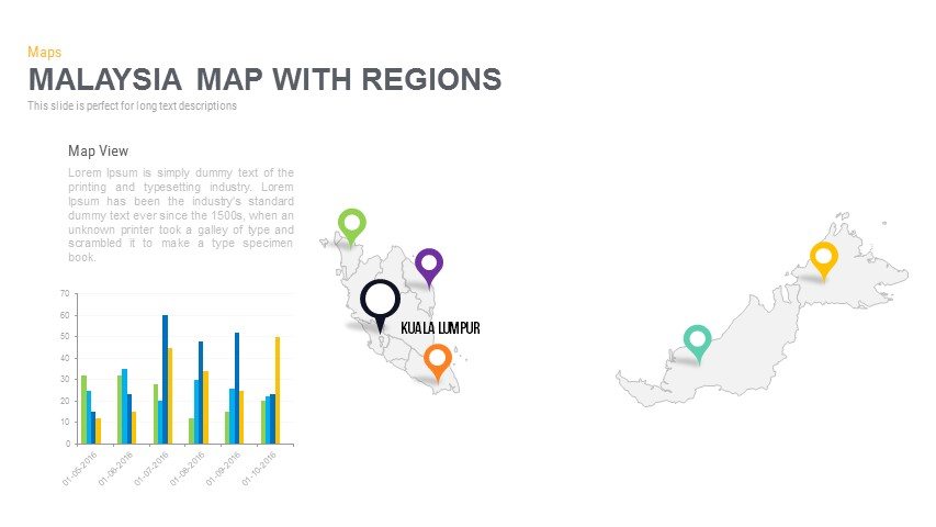 Malaysia Map With Regions PowerPoint and Keynote template