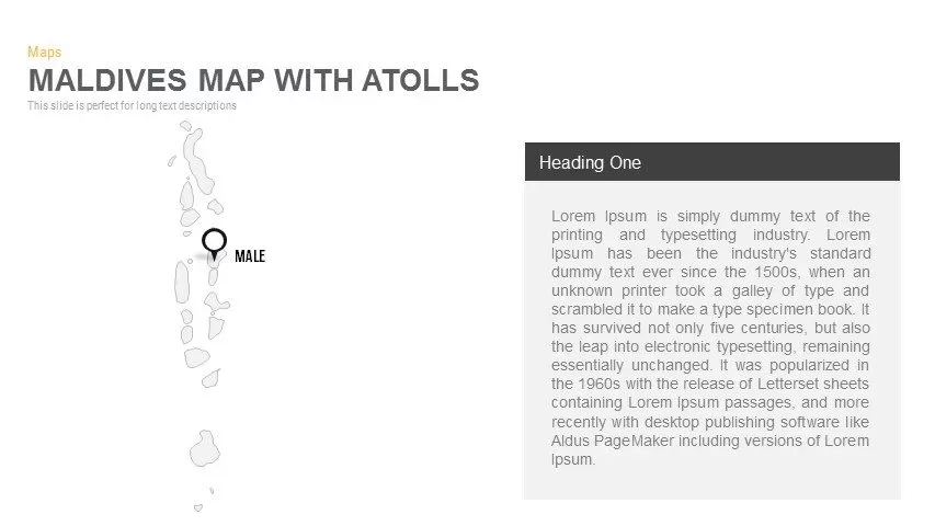 Maldives Map With atolls Powerpoint and Keynote template