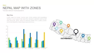 Nepal Map With zones Powerpoint and Keynote template