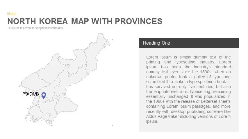 North Korea Map Powerpoint and Keynote template