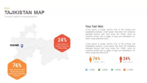 Tajikistan Map Powerpoint and Keynote template