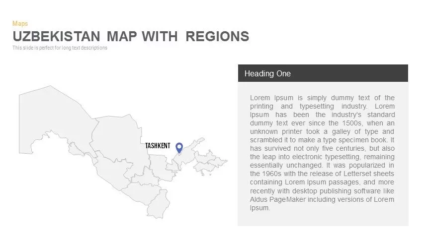 Uzbekistan Map Powerpoint and Keynote template