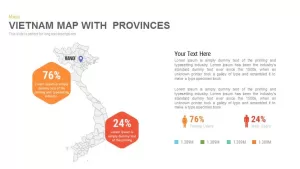 Vietnam Map With provinces Powerpoint and Keynote template