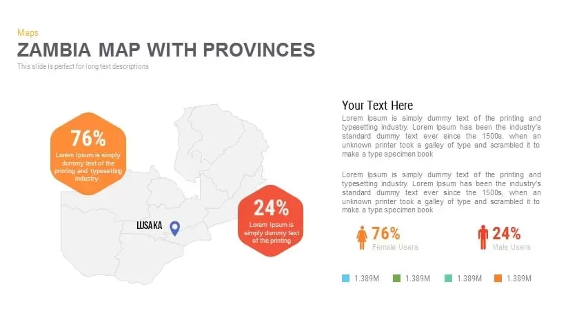 Zambia Map With provinces Powerpoint and Keynote template