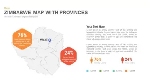 Zimbabwe Map With provinces Powerpoint and Keynote template