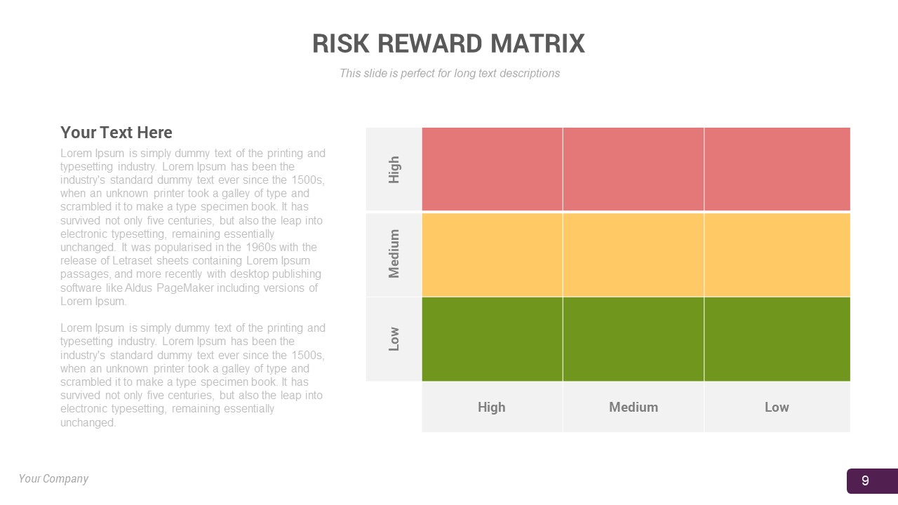 risk reward matrix powerpoint template3