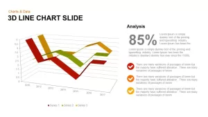 3d Line Chart PowerPoint Template and Keynote Slide